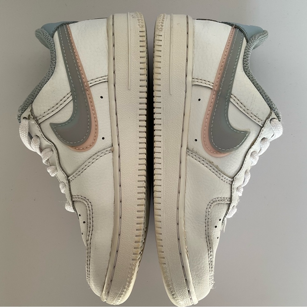 Nike Air Force 1 White pink and blue double swoosh size 13C Shoes